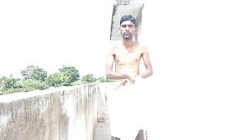 Preview 1 of Very Hot Sexi - Rajesh masturbating on outdoor,  spitting on dick,  showing ass,  butt,  spanking,  slapping,  moaning and cumming
