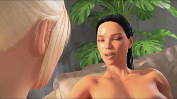 Preview 1 of Extreme Cervix Prolapse - Futa Blowjob - Shemale Blonde Suck Huge Cock for Ebony Shemale,  Oral Sex Video - Episode 2