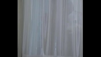 Preview 2 of Alia Xxx Videos Com - Behind a see-through curtain,  she takes off her leotard and strips naked.