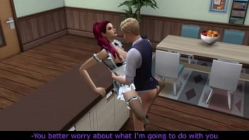 Preview 2 of Www Xxx Video Sapna Choudhary - Sims 4,  real voice,  husband cheating with young maid next to resting wife