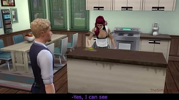 Preview 1 of Www Xxx Video Sapna Choudhary - Sims 4,  real voice,  husband cheating with young maid next to resting wife