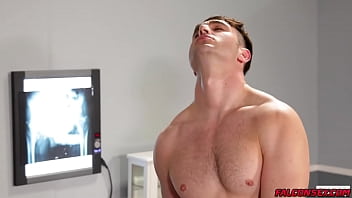 Preview 2 of Oil Spills - FalconSex.com - Nurse Michael Boston caught in the act masturbating. He just impulsively decided to start masturbating in the empty room,  nurse Drew Valentino walks in and starts rimming Michael&#039_s hole.