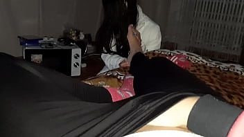 Preview 2 of Sxs Xxx Sxs 2018 - While my girlfriend watches a movie and massages my legs,  I masturbate - Fly girls orgasm