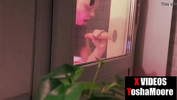 Preview 2 of Mama Jpn Porn - I caught a step sister for a blowjob and masturbation,  closed on the balcony and looks porn,  a step sister of the nymphomaniac. I spy on my step sister