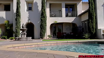 Preview 1 of Wwwxxvbo - FalconSex.com - Hot twink Eric Charming sucks and gets anal fucked by muscle DILF Damien White&#039_s big cock at the pool!