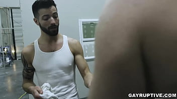 Preview 2 of Mom And Son In Law Hot - 2 muscular construction workers are preparing for their newest project to pass for inspection and they will do anything even suck a dick just to pass.