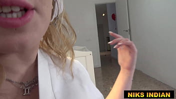 Preview 2 of Upskirt Celebrity No Panties - ठरकी मरीज़ ने नर्स को दबोच कर चोद दिया
