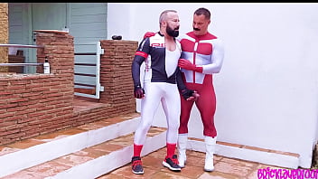 Preview 3 of Yang Satu Jam - Omniman gets a delivery from a spandex clad muscle man