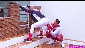 Preview 4 of Yang Satu Jam - Omniman gets a delivery from a spandex clad muscle man