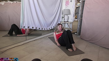 Preview 1 of Uncle Fucked Teen Nervous - slutty stepmom gets fucked doing yoga