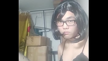 Preview 1 of Memphis Morone Xxx Sex - 伪娘女装羊羊喝白浊自慰射精
