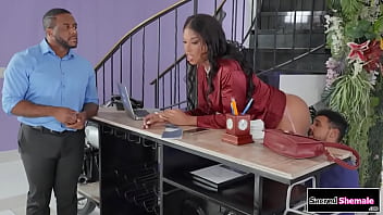 Preview 2 of Japanese Schoolgirl Fucked Bus - SacredShemale.com - Ebony trans Jexxxica Blake barebacks a guy