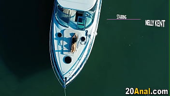 Preview 1 of Hot Girl Kissing New - Sexy yacht babe analized by dick on deck