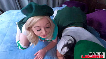 Preview 2 of Desi Sex Hard - Slutty Scouts Lexi Lore &amp_ Leda Lathoria Drain Their Leader&#039_s Big Dick!