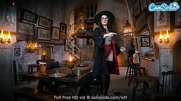 Preview 1 of Mother Son Dother - Sexy Teen Cosplay as Harry Potter - Hermione Granger Rides Sybian Till Massive Climax