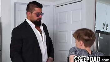 Preview 1 of Www Sexlong Com - Muscle Hunk Dominates His Cute Stepson - Adrian Hill,  Ryan Bones - CreepDad
