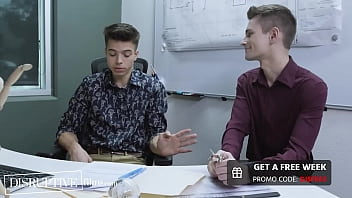 Preview 2 of Big Milaf - Risky Game Of &#039_Who Can Fuck The Boss&#039_ Ends In Office Threesome - DisruptiveFilms