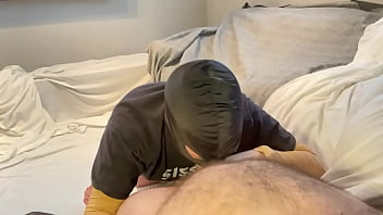 Preview 2 of Muslim Girl Triple Penetration - Insatiable faggot cumslut giving his alpha more sloppy throat
