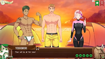 Preview 2 of Dagt - Twinks flirting and fighting on the beach | Camp Buddy - Yoichi Route - Part 10