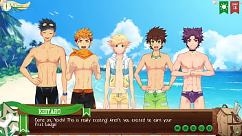 Preview 4 of Dagt - Twinks flirting and fighting on the beach | Camp Buddy - Yoichi Route - Part 10