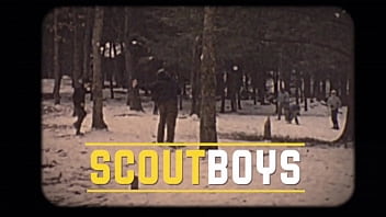 Preview 1 of Student Violated - ScoutBoys - Hung tattooed DILF barebacks hot young Boy Scout in forest