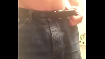 Preview 1 of Amatgeur Creampie - Me striping out of my pants