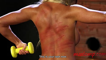 Preview 3 of Big Woods - White Chick is Tormented by Her Master