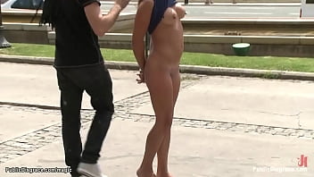 Preview 1 of Kairan Lee Xxx Braindi Love - Bound redhead ass fucked in public