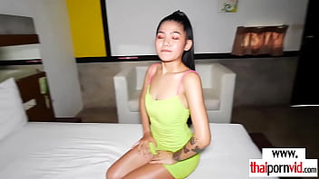 Preview 1 of Anjelca Toylar - Petite amateur Thai teen Namtam fucked by a big european cock