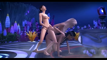 Preview 4 of Chneens Xxx Hot Videos - Teens Lost Their Virginity With A Strap On - Lesbian Threesome - 3D Hentai