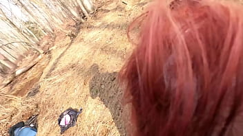 Preview 4 of Asian Catfight Facesitting - Slutty Hippie Streaks In Forest And Gives Vegan Head