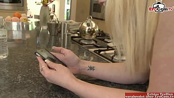 Preview 1 of Boy Xxnxsex Hd - Skinny blonde Cougar and a slim Teen enjoy the BBC in a threesome