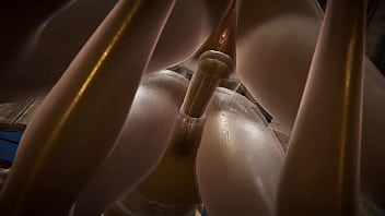 Preview 3 of Compil Ass Fisting - The Witcher Threesome - Geralt Ciri and Futanari Yennefer threesome with creampie