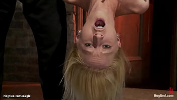 Preview 3 of Tube Videos Ebonyporn - Blond in inverted suspension whipped