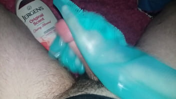 Preview 3 of Allie Synn - Dish glove with body lotion feels wonderful