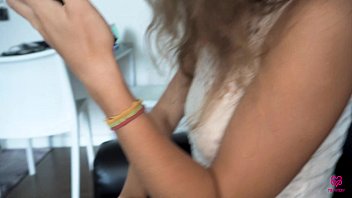 Preview 1 of Outdoor Flash - First time stepsister and girlfriend Polyamory threesome sex