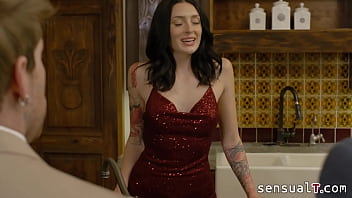 Preview 2 of Sekx Dog - Busty hottie fuck her tranny friend and suck her good - Charlotte Sins,  Kasey Kei