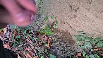 Preview 3 of Korea Lesbi Xxx - Piss against a tree