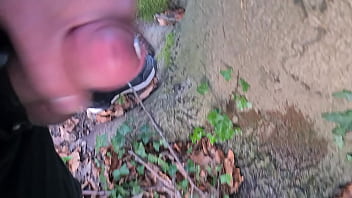 Preview 4 of Korea Lesbi Xxx - Piss against a tree