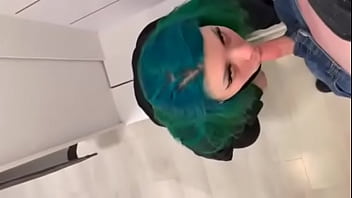 Preview 2 of Sunyleon3x Video - Sucking dick at the mall PUBLIC BLOWJOB