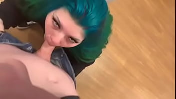 Preview 4 of Sunyleon3x Video - Sucking dick at the mall PUBLIC BLOWJOB