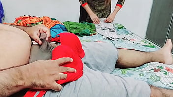 Preview 1 of Katrena Kaif Sixy Purn - Desi stepMom Catches Stepson Masturbating On Her Bra Panty Than Helping Him To Cum With Clear Hindi Voice Dirty Talking XXX