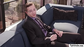 Preview 2 of Laiben Sex Hd Video - Handsome dude barebacks his shemale boss