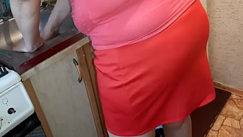 Preview 1 of Lokal Desi Odia - I jerk off to my neighbor in the kitchen while she is preparing dinner