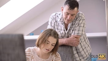 Preview 1 of Femme Au Foye - OLD4K. Russian beauty Marina Visconti believes old man who nails her