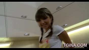 Preview 1 of Squirt Strap On - Prodigious Gina enjoys sex with male