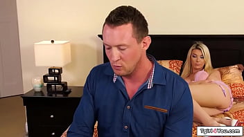Preview 1 of Massages My Son - Tgirl4You.com - Busty tgirl Aubrey Kate gets anal reamed