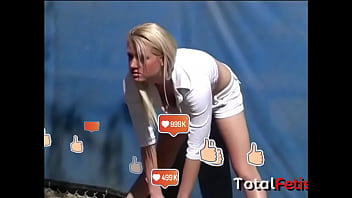 Preview 1 of Latina Muff - Hot Blonde Armani St. James Tries A Stiff Rod