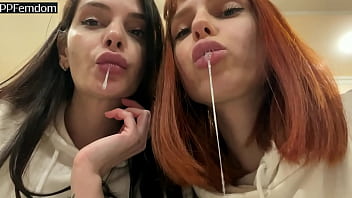 Preview 3 of Go Big 2 - Double POV Spitting And Foot Domination In Socks With Two Smoking Mistresses Kira And Sofi
