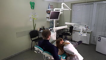 Preview 1 of Ysex Com - The patient fucked the doctor in doggystyle position on the dental chair,  she sucked cock and he cum in her mouth